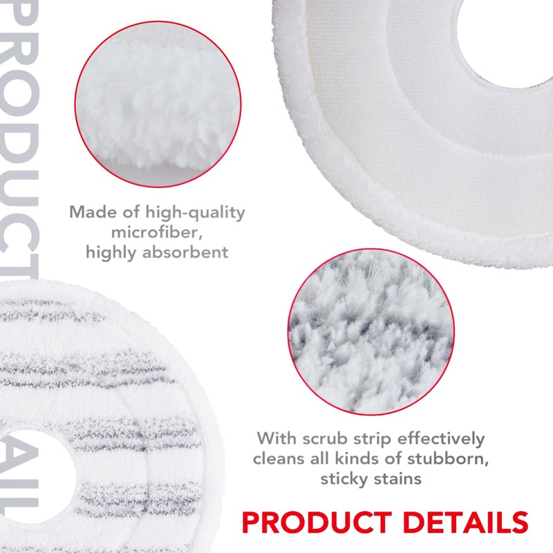 4Pack Spin and Clean Mop Refill For Vi ledas Mop