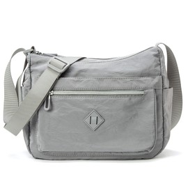 ETidy Crossbody Bag For Women Waterproof Lightweight Casual Shoulder Handbag Purse(L Size Grey