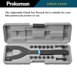 Prokomon 15Pc Adjustable Pin Spanner Wrench Set/Variable Cylinder Fan Clutch Pully Holder Wrench with Soft Handle