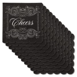 Karma, 20-Count 3-Ply Cocktail Size Paper Napkins, Decorative Guest Paper Napkins for Party Picnic, Dinner, Baby Shower, Bridal Shower, Cheers