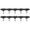 sourcing map 10pcs Tee Wing Knobs Thumb Screws M5 x