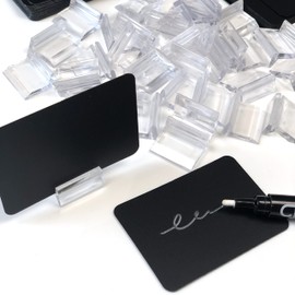 Pack of 40 Reusable Synthetic Boards + 40 Elegant 25mm Bases + Liquid Chalk Pen