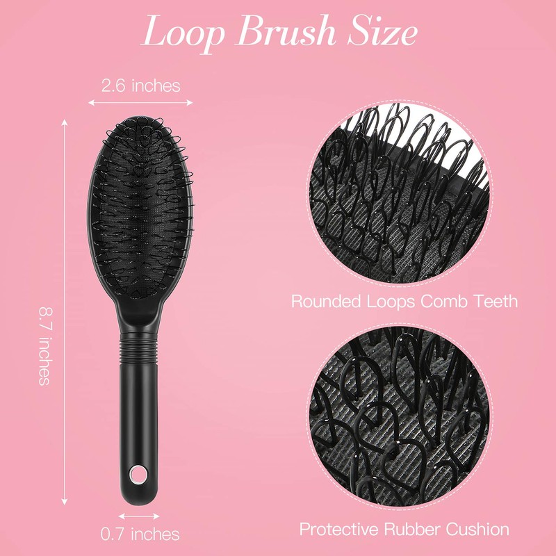 Juego de 2 cepillos de extensiones de cabello para peinar,