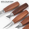 Wood Carving Knife Stainless Steel Blade Walnut Handle Whittling Knife