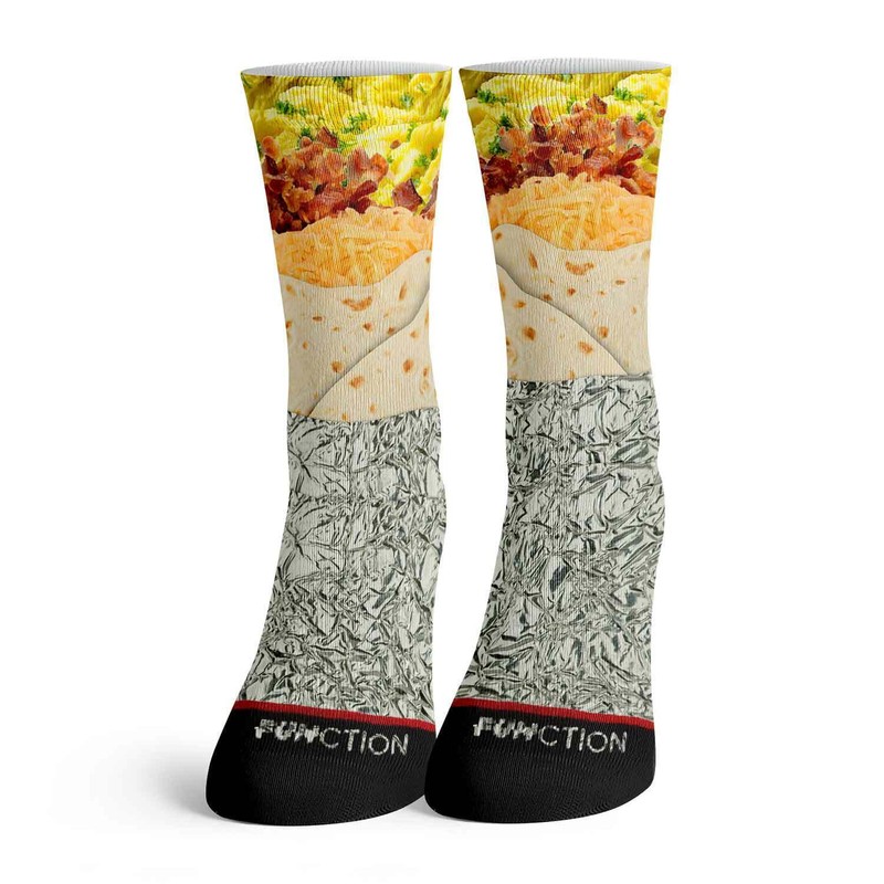 Function - Breakfast Burrito Food Fashion Socks Taco Mexican Quesadilla