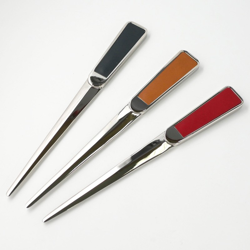 Slip-on Letter Opener Green Rio Leather M81394