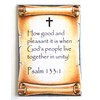 Psalms 133:1 Bible Verse Fridge Magnet (2 x 3 inches)