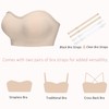 YHGV Strapless Bras for Women-Push-Up Non-Slip Bandeau Bra,Seamless Wirefree Padded
