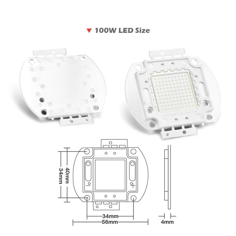 CHANZON High Power Led Chip 100W Blue (3000mA / DC