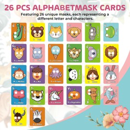 Alphabet Flash Cards,Giant ABC Animal Flash Cards for Toddler 3-5,26 Lowercase and Uppercase Letter Cards,Educational Learning Games for Kids,Preschool Kindergarten Toys
