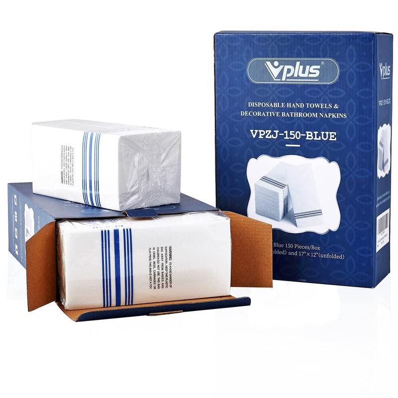 Vplus 150 PACK Guest Towels Disposable Bathroom, Decorative Bathroom Napkins,