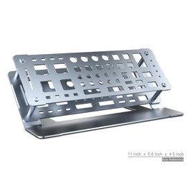 METALTER Screwdriver Rack, Small Tool Storage, Desk Tool Holder, Work bench Organizer, Aluminum Alloy, Dark Grey