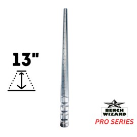 BENCH WIZARD 13" Premium Steel Mandrel | Sizes 1-16mm Included with Quarter Increments | Ergonomic Handles and Mountable Design for Handsfree | Great for Ring Shaping, Repairing, and Crafting