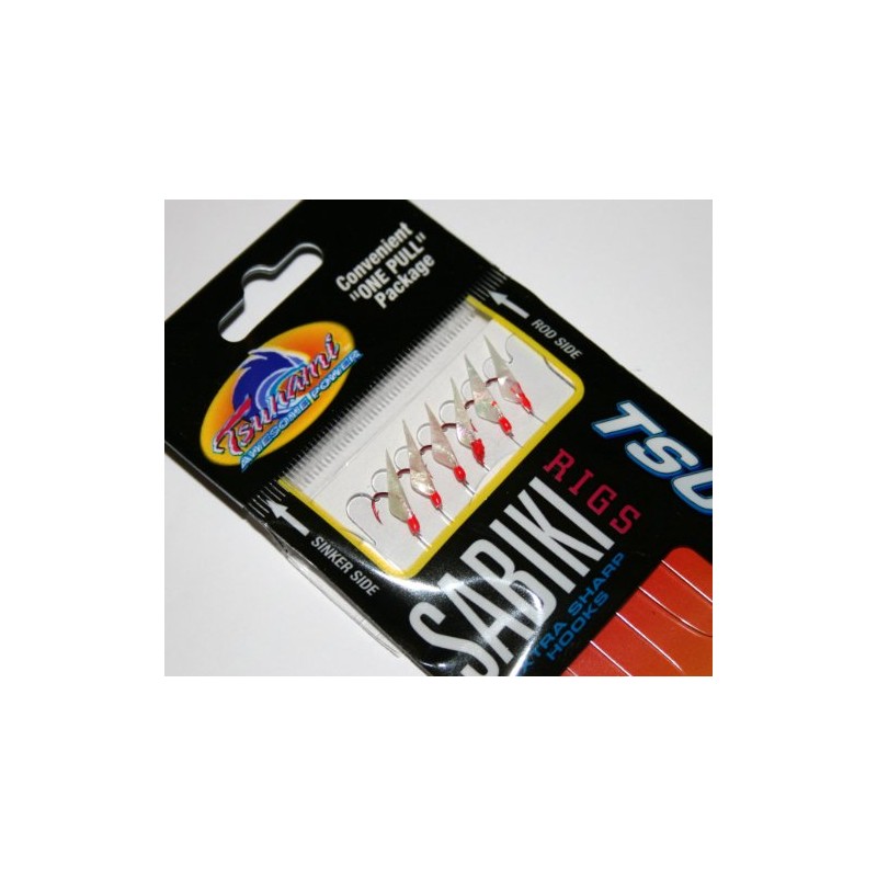 Tsunami Sabiki Rig 46198 Hage Red / Head Red hook