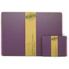 The Dapper House Set of 4 Elementary Purple Leatherboard Placemats