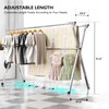 URYAN 95 Inches Clothes Drying Rack, Heavy Duty Stainless Steel