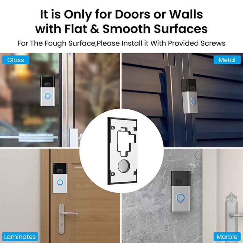 SUIOPPYUW Ring Doorbell Mount Holder Renter Friendly No Drill Installation