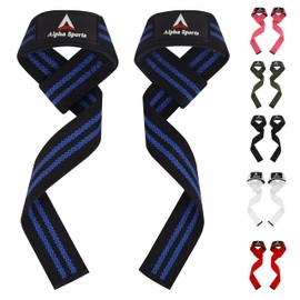 Alpha Sports Lifting Strap for Heavy weightlifting, Gym workout, Deadlifting and powerlifting strap with comfortable neoprene padding along with 23 inch cotton, durable deadlifting strap for men and