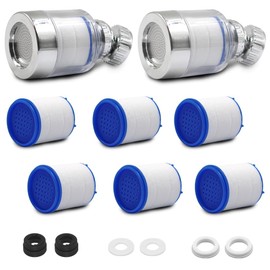 Bathroom Faucet Filter,Sonku Bathroom Sink Filter Universal 360° Rotating Faucet Water Filter for Home Bathroom & Kitchen (2 Pack)