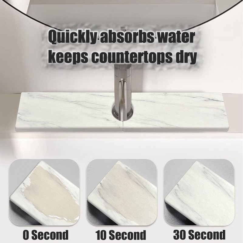 STARGAZ Faucet Mat for Kitchen Sink, Stone Sink Splash Guard,