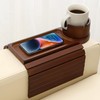 BAMTRAY Couch Cup Holder Tray, 15.75" Bamboo Cup Holder for
