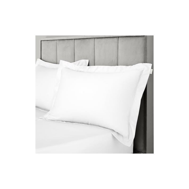 400 Thread Count Cotton Sateen Oxford Pillowcase Pair White