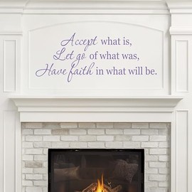 Accept What is Let Go of What was Have Faith in What Will Be Wall Decal | Inspirational Wall Decor | Motivational Wall Decals | Violet