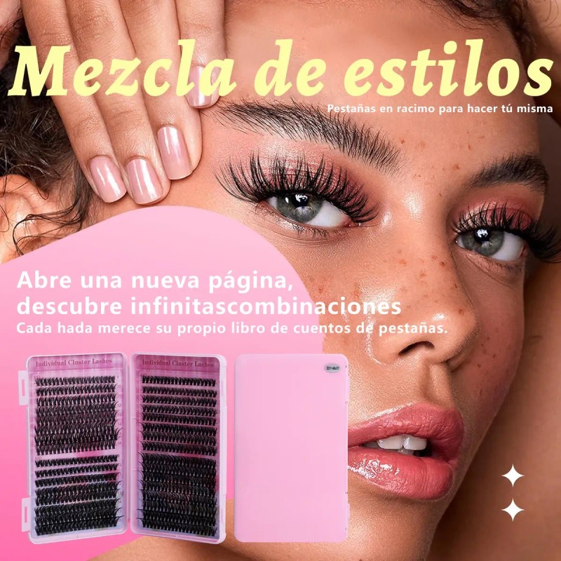 Kit De Extensión 640 Natural Lash Curl D 30d+40d+50d