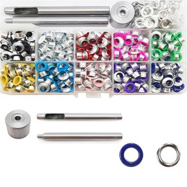 400 Sets Multi-Color Grommet Kit 6mm Metal Grommets Eyelets with Installation Tools for Shoes Clothes Belt Bag DIY Project