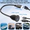 QIANRENON 2-in-1 USB3.0 to USB3.0 & USB C Threaded Fixed