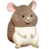 FLOERROYALE Chinchilla Stuffed Animal Plush Toy Soft Anime Mouse Plush Pillow Animal Themed Decorative Doll, Baby Girls and Children's Birthday, Grey,13.78in