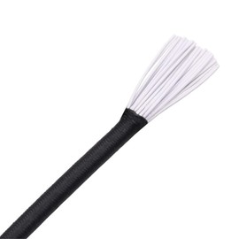 EKEV 1/8" × 25 ft Elastic Shock Cord Bungee Ropes - Black Heavy Crafting Stretch String from 10 25 50 & 100 Foot Lengths