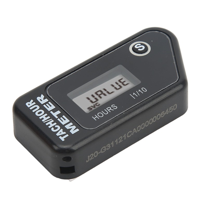 Inductive Digital Tach Hour Meter IP68 Waterproof Motorcycle RPM Counter