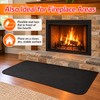 Fire-Resistant Fireplace Hearth Mat for Floor Protection – Non-Slip Fiberglass