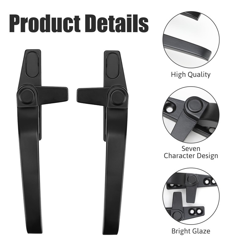 2 Pcs Window Handle, Universal Double Glazing Window Handles Right/Left