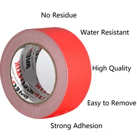 WELSTIK 1 Pack Red Gaffers Tape,1" X 60 Yards -Gaffers Tape Used for Film,Studio and TV Shooting,Theater,Stage Production,Automotive Industry,Sports Production,Non-Reflective, Easy to Rip