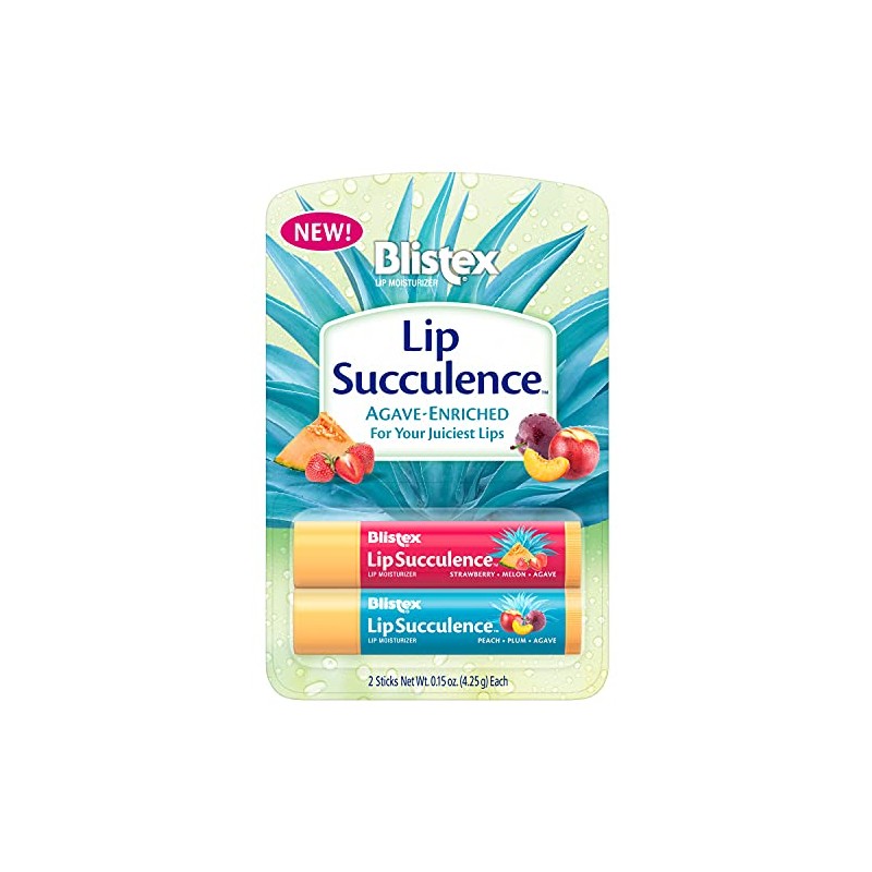 Blistex Lip Succulence, 2 Count, 0.15 oz Each, Strawberry Melon
