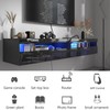 EXQUAL Floating TV Stand, Wall Mounted TV Shelf with Led