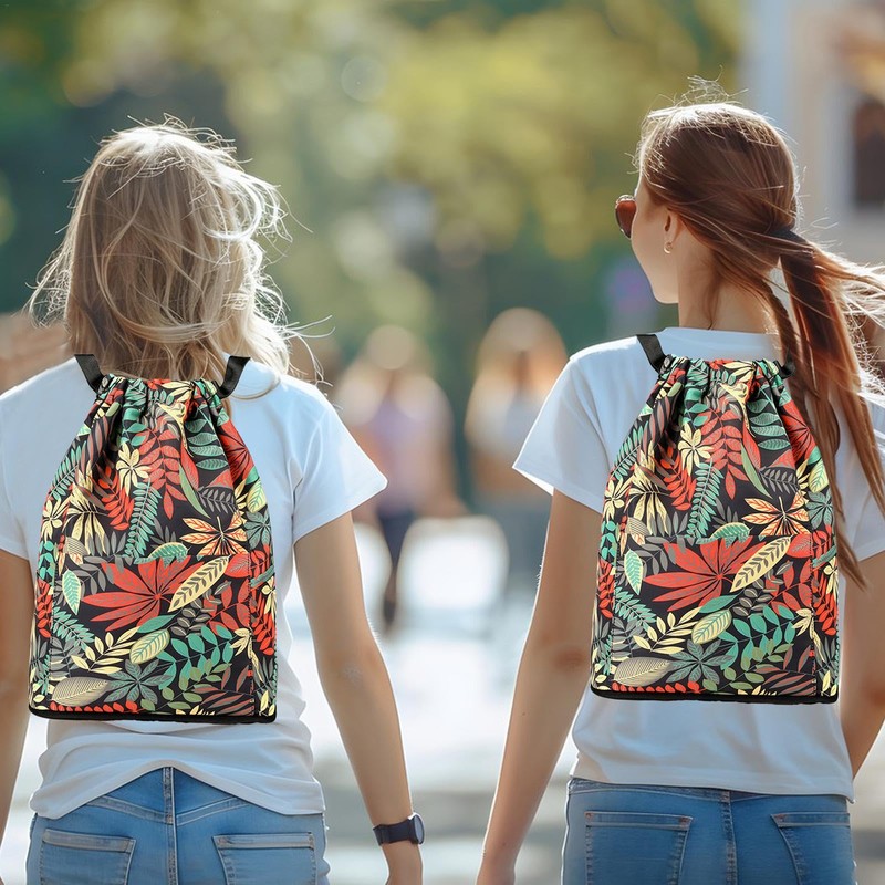 Foldable Drawstring Backpack,Foldable Sports Backpack Waterproof Drawstring Bag | Large