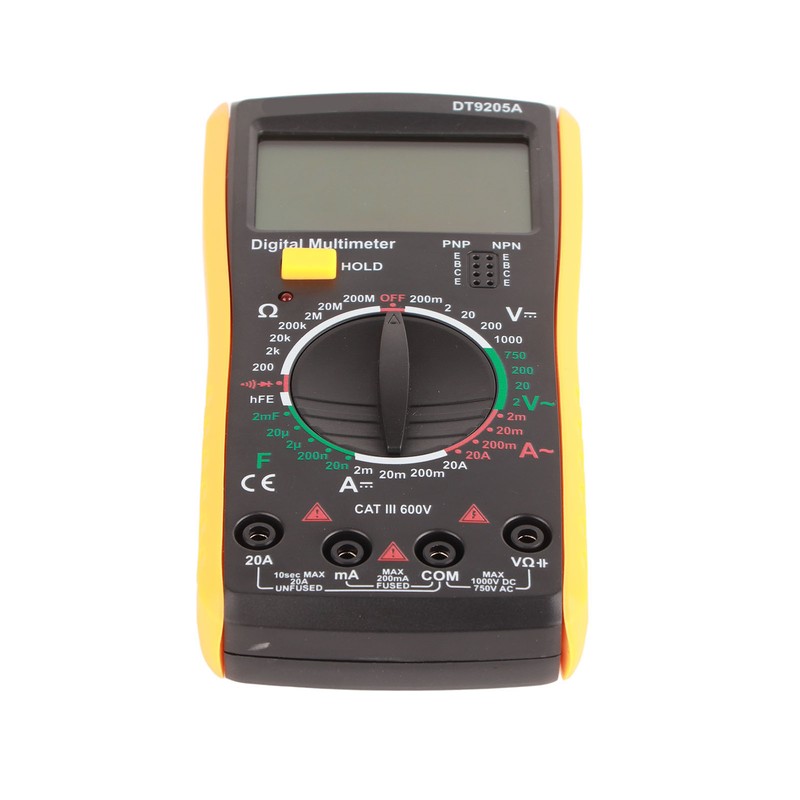 DT‑9205A Multimeter Tester Digital Multimeter Hand Held LCD Multimeter