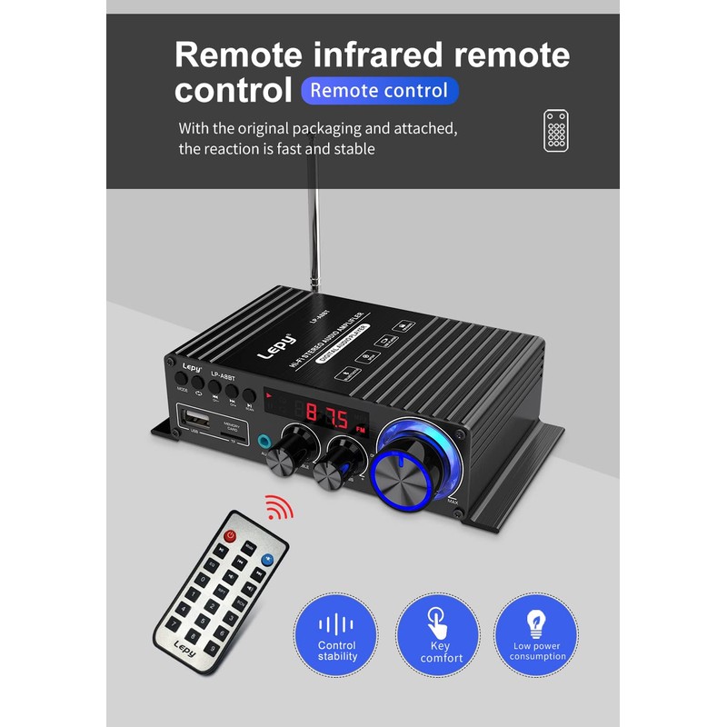 Fasizi LP-A8BT Coaxial Decoding Power Amplifier FM USB SD Lossless