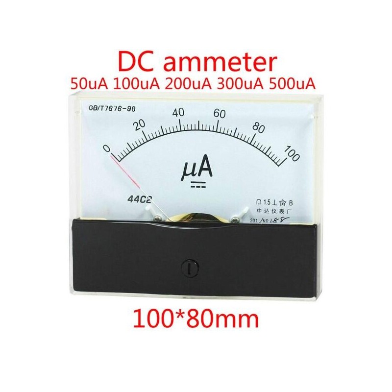 호환 44C2-A DC 0-50uA 100uA 포인터 유형 마이크로 암페어 미터