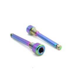 Easybikeparts Titanium Brake Pad Retaining Pin for Shimano Deore XT, Saint, XTR, SLX and Zee Disc Brakes (Pack of 2) (Oil Slick)