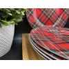 Mikasa Bone China TARTAN RED Plaid Christmas Salad Plates 9"