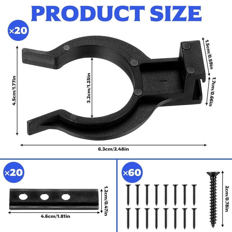 ANBEEISS 20 Pcs Kickboard Clips, Kitchen Kick Board Plinth Clips