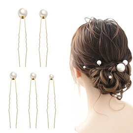 18 Piece Bridal Pearl Hair Pins Set,Elegant Wedding Hair Accessories for Women,Pearl Bobby Pins&U-Shaped Barrettes for Updo,Bridesmaid Hair Pearls