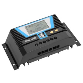 Cocoarm Solar -Ladungs ​​-Controller, 30A 12V 24 V 36 V 48 MPPT -Regler für Lithiumbatterien mit Dual USB Ausgaben und Intelligentem Betrieb