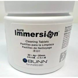Bunn NIP Jar of 30 Bunn Cleaning Tablets for Sure Immersion 42933.0001 NEW OEM