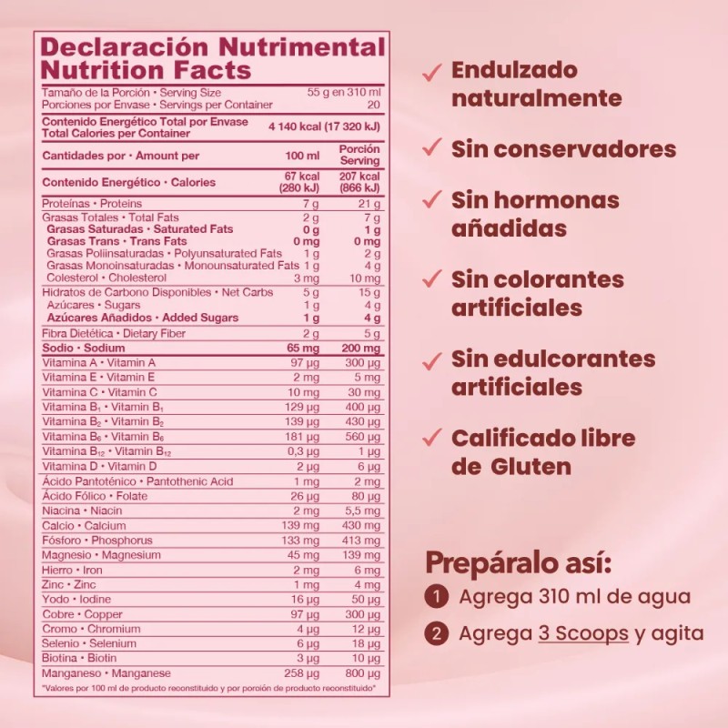 Vivri Shake Me! 20 Porciones Fresa