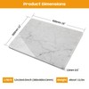Adolif Natural Carrara White Marble Pastry and Cutting Board, 12x16x0.5
